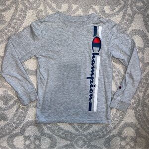 Champion Kids Heather Gray Long Sleeve Tee
